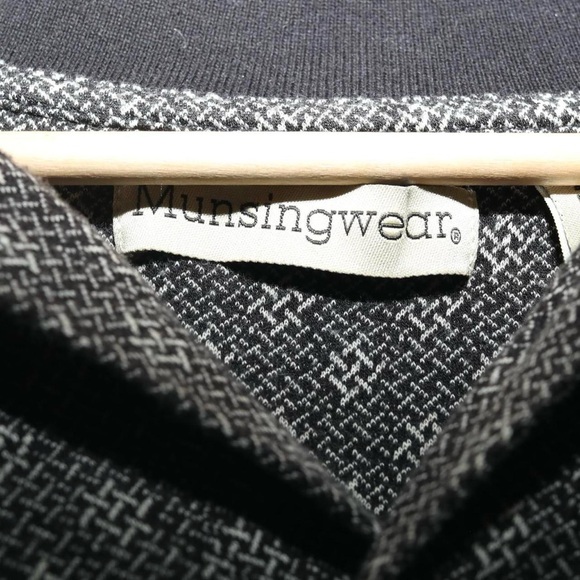 Men's Black Patterned Polo Shirt - Picture 4 of 5